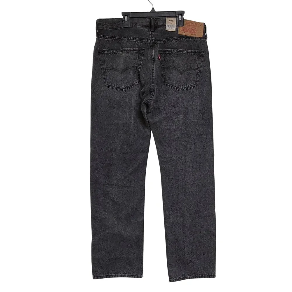 Levi’s 501 Original Fit Straight Leg Button Fly W34 x L32 Iconic Black Jeans - Picture 3 of 8